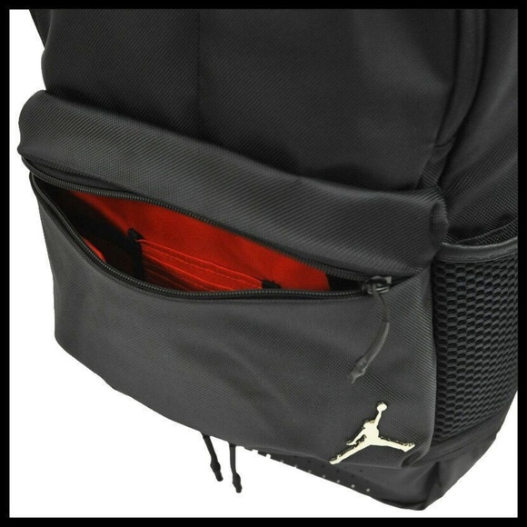 Nike Air Jordan Jumpman Black Silver Backpack NWT - Picture 4 of 7